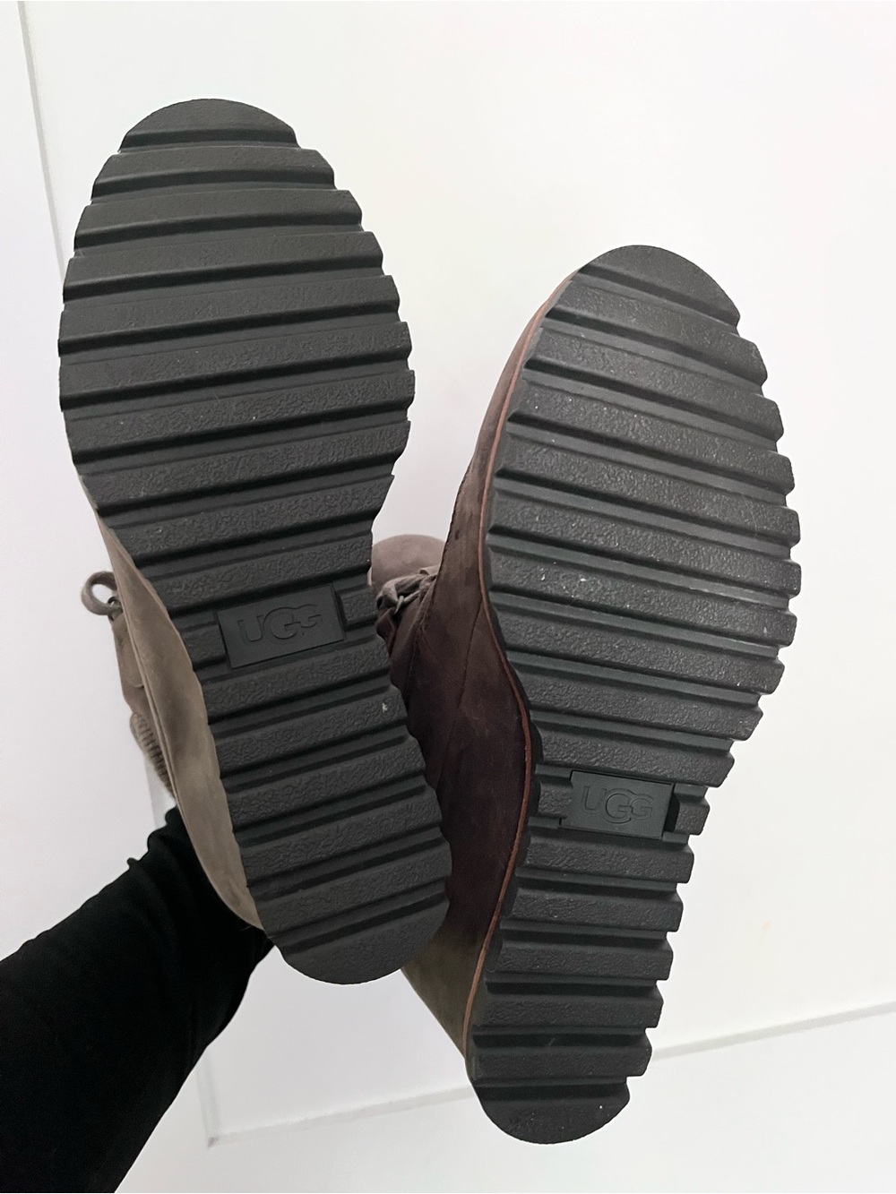 UGG Women's Brown Waterproof Wedge Boot - Picture 2 of 4